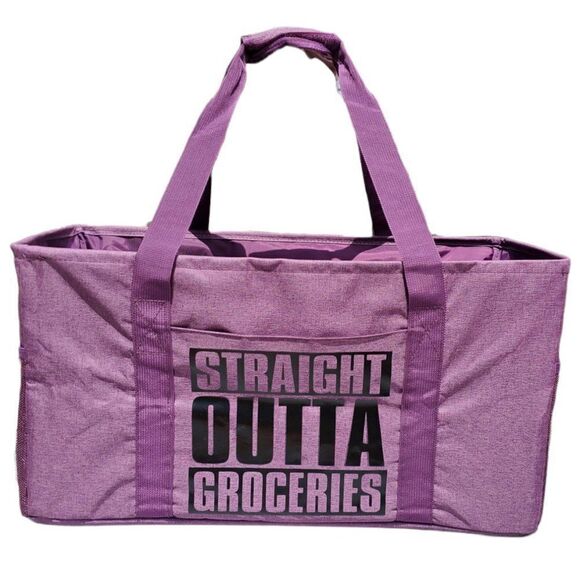 "STRAIGHT OUTTA GROCERIES" Multipurpose Tote - Picture 2 of 13
